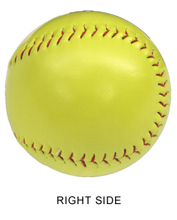 Right side of the SBBA Softball. This side can be printed with your logo or artwork.